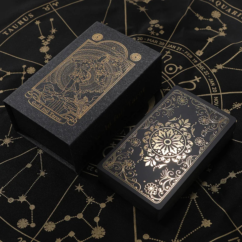 Svarta PVC klassiska tarotkort