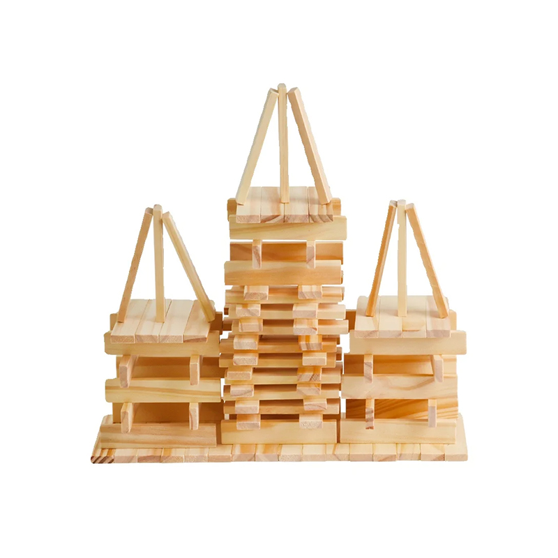 Stack Natur träbyggklossar