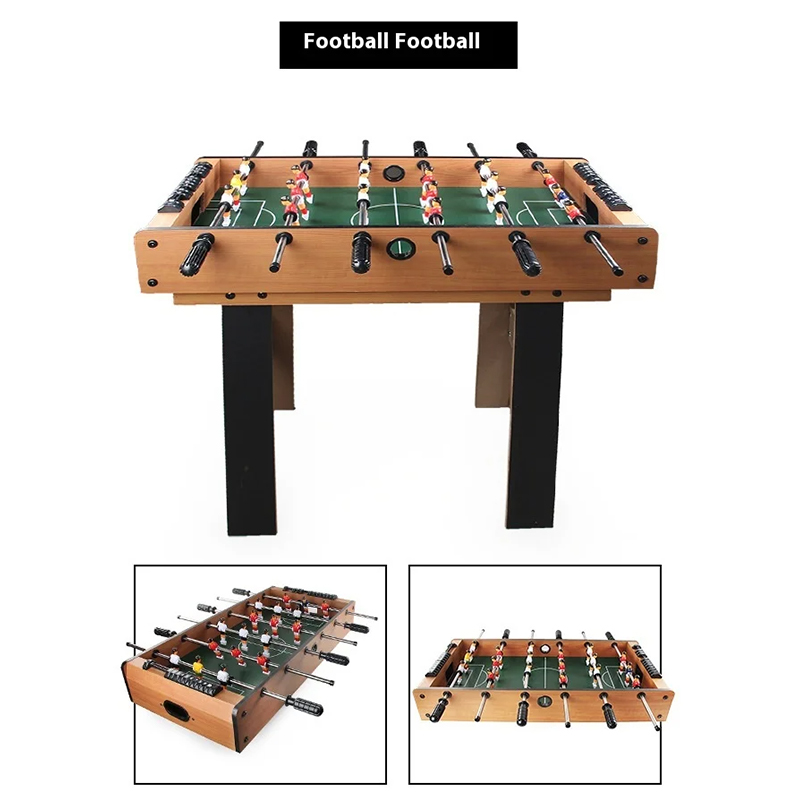 4-i-1 flerspelsbord med fotboll, lufthockey, bordtennis och pool