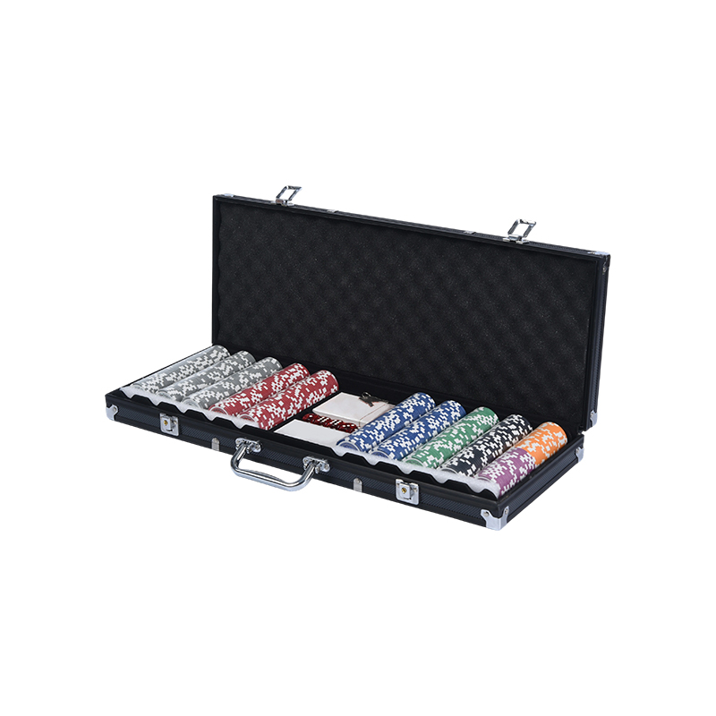 500-chip Casino Style Set med fodral
