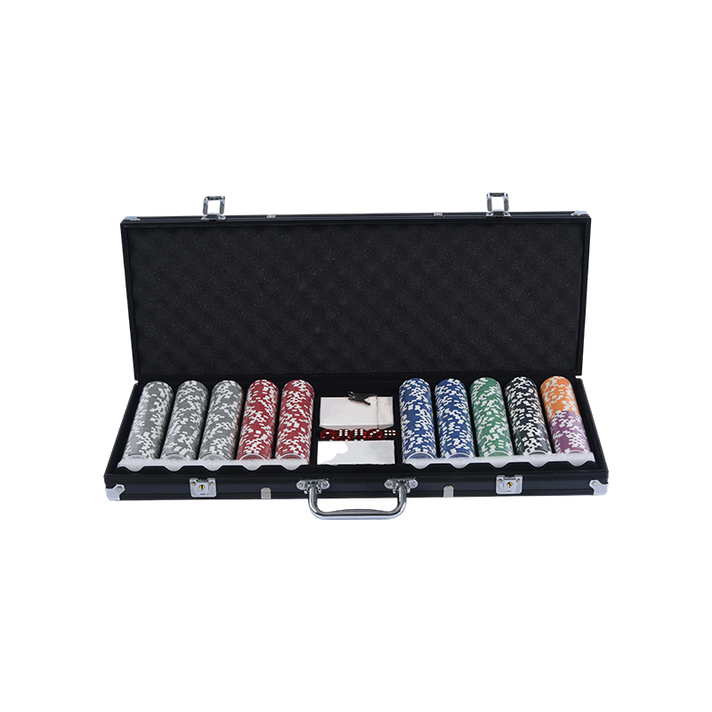 500-chip Casino Style Set med fodral