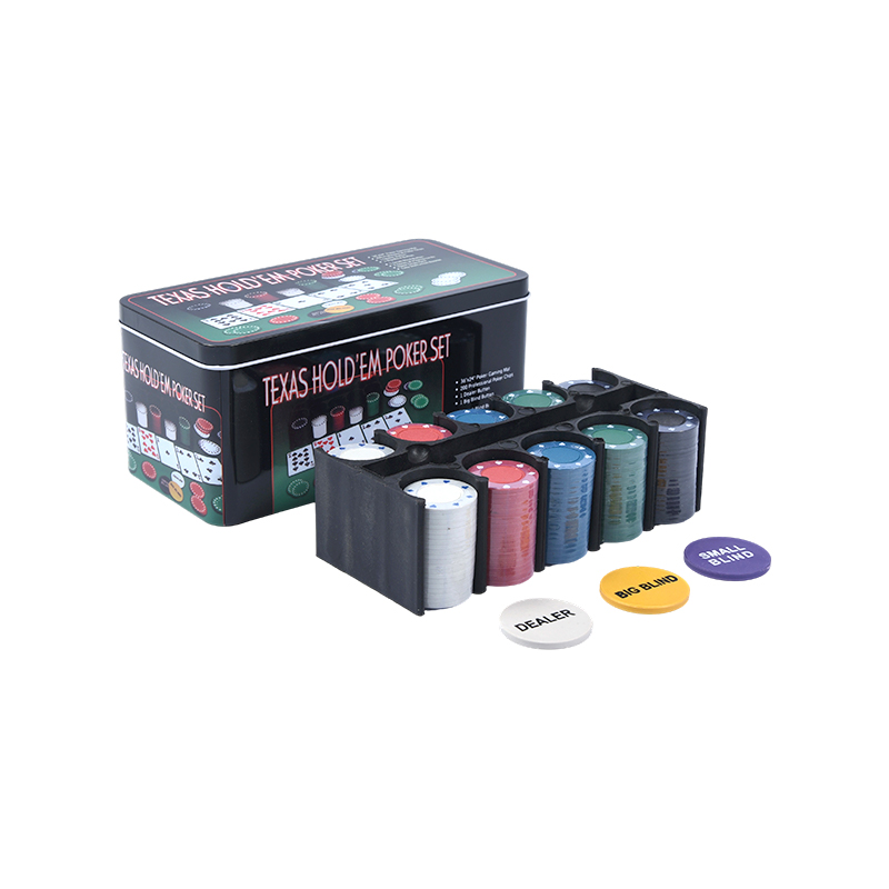 Kasinoklassutrustning 200-chip pokerset