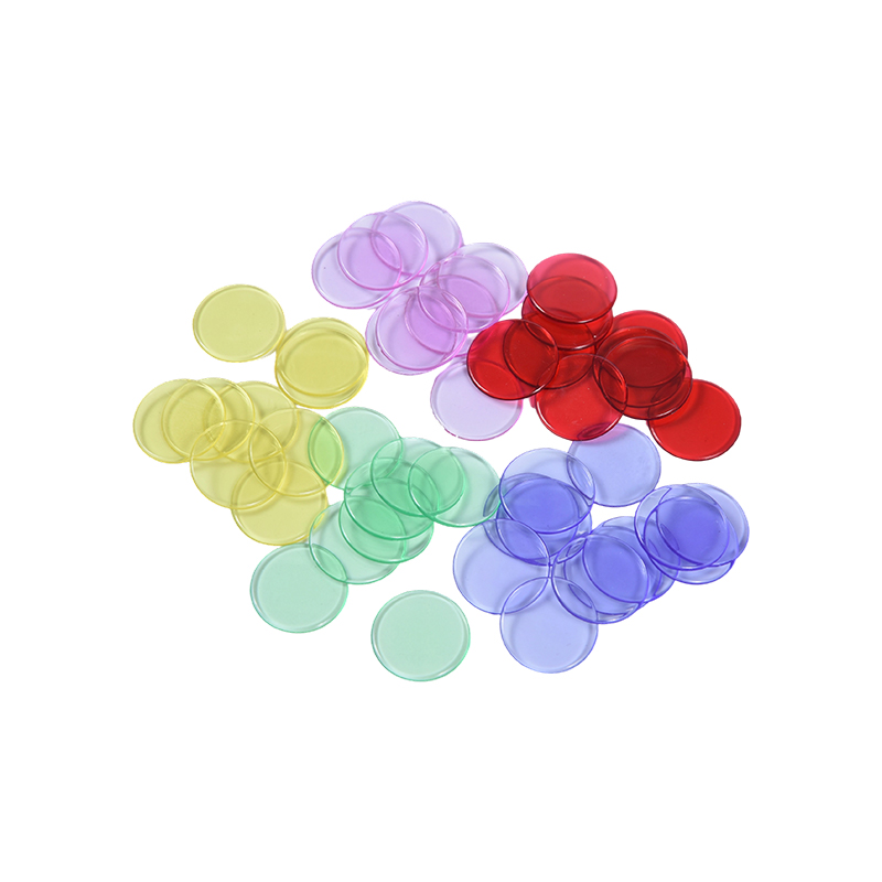 Blandade färger genomskinliga Bingo Chips Set