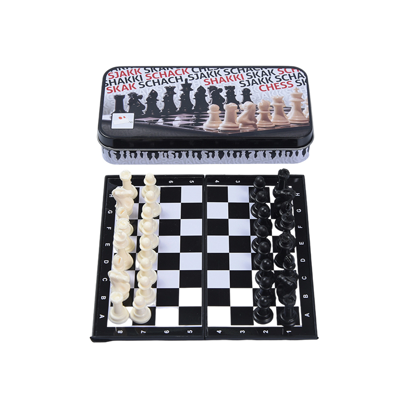 Mini plåtlåda schackset