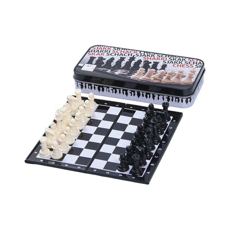 Mini plåtlåda schackset