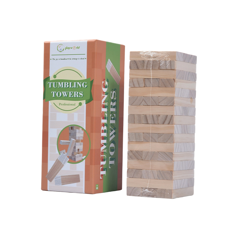 48 Block Trä Tumbling Towers Set