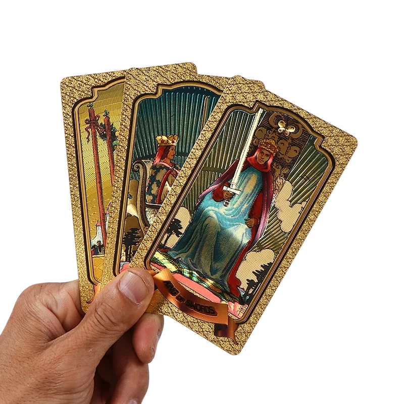 Premium guld-folie tarotkort set