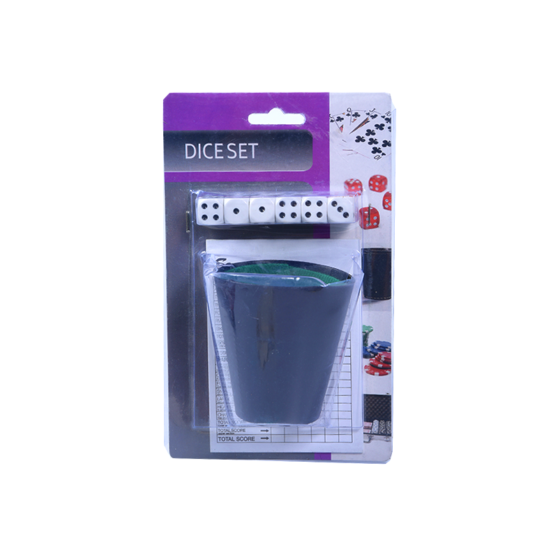 Bärbar Gaming Essentials tärningsset med rullande kopp