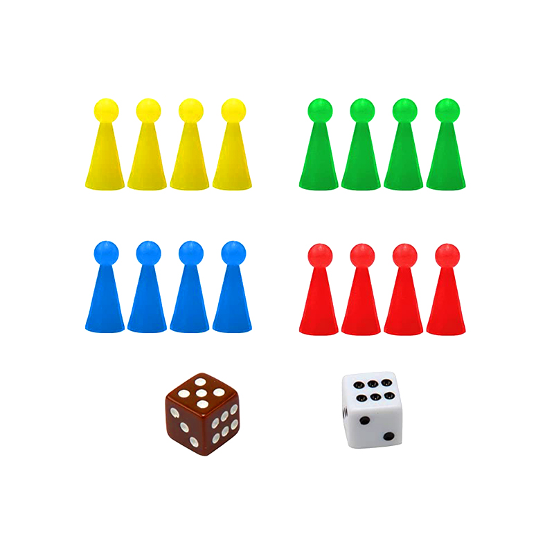 Bärbart magnetiskt brädspel med tärningar och bitar Klassiskt ludospelset