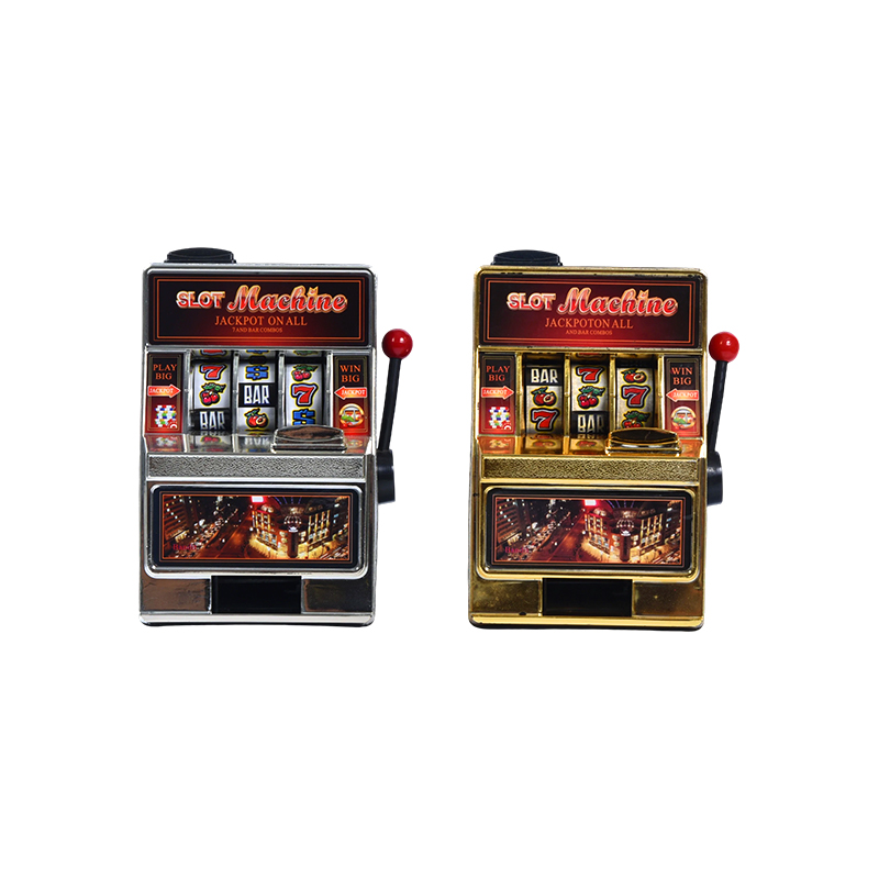 Klassisk Mini Slot Machine Toy – Silver & Gold Dual Pack