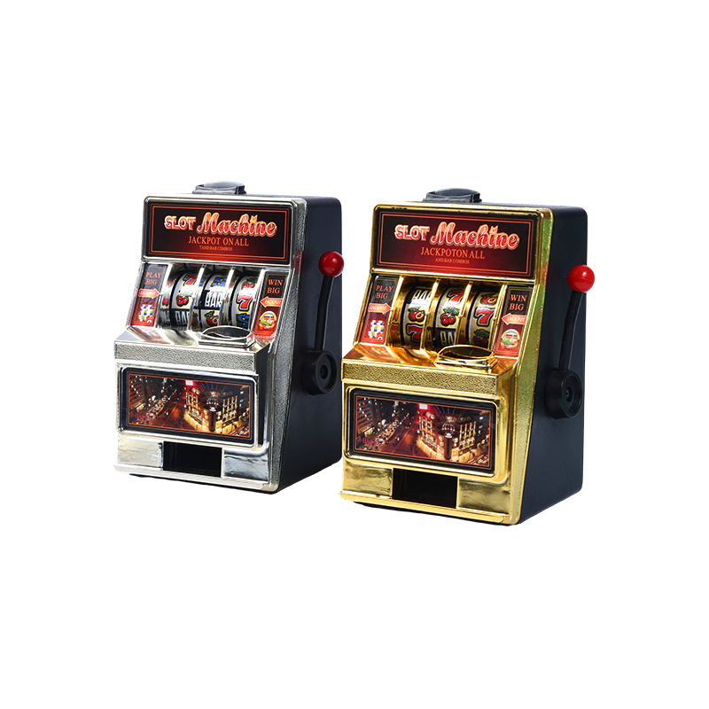 Klassisk Mini Slot Machine Toy – Silver & Gold Dual Pack