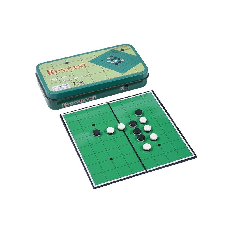 Grön metall plåtfodral Portable Reversi (Othello) Game