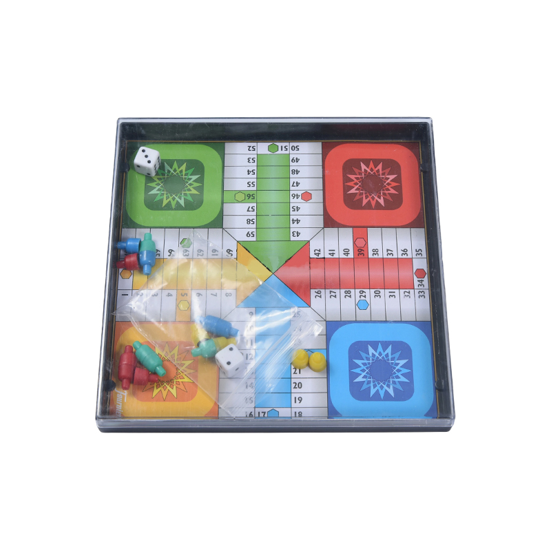 Portable Plastic Case Edition Klassiskt flygande schack (ludo) spel