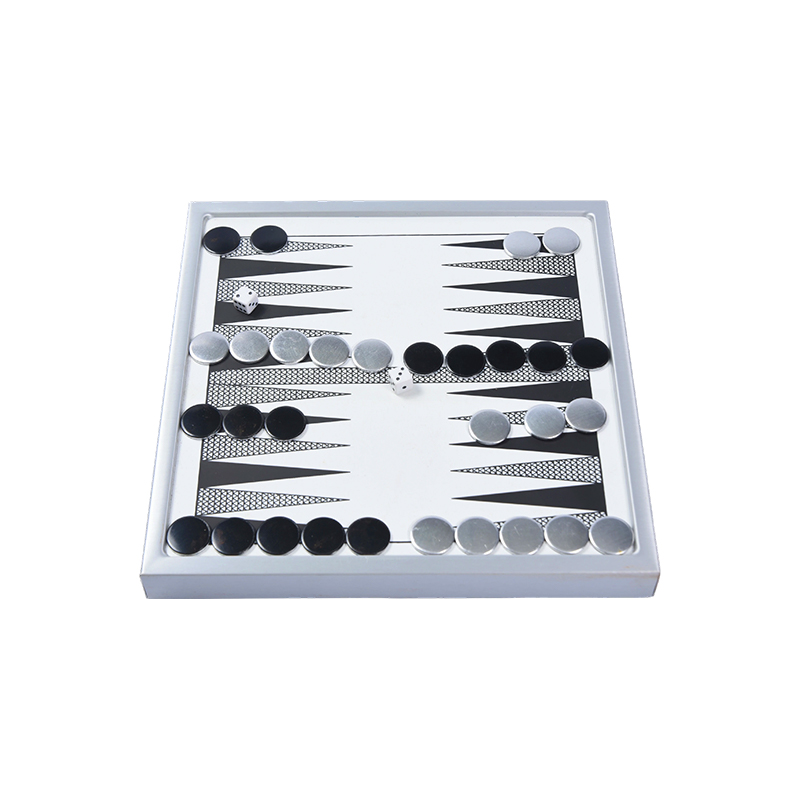 Premium Backgammon Set i aluminium - Modern Bordsupplaga