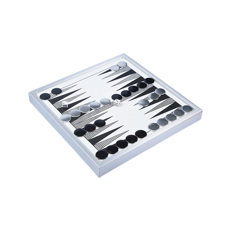 Premium Backgammon Set i aluminium - Modern Bordsupplaga