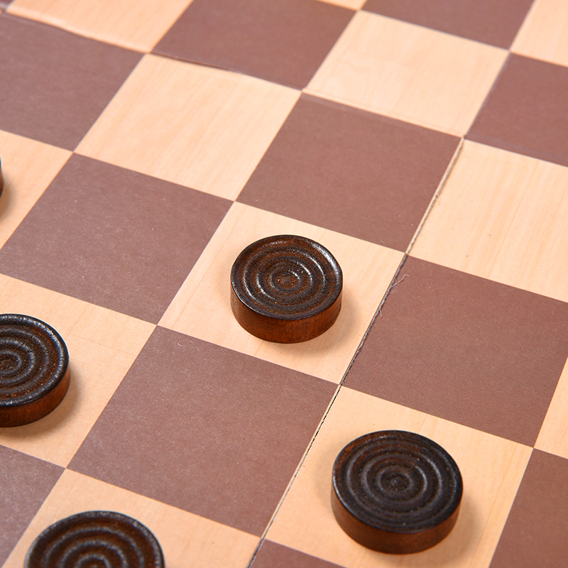 Wooden Checkers Board Game – Klassiskt strategispel med två förpackningsalternativ