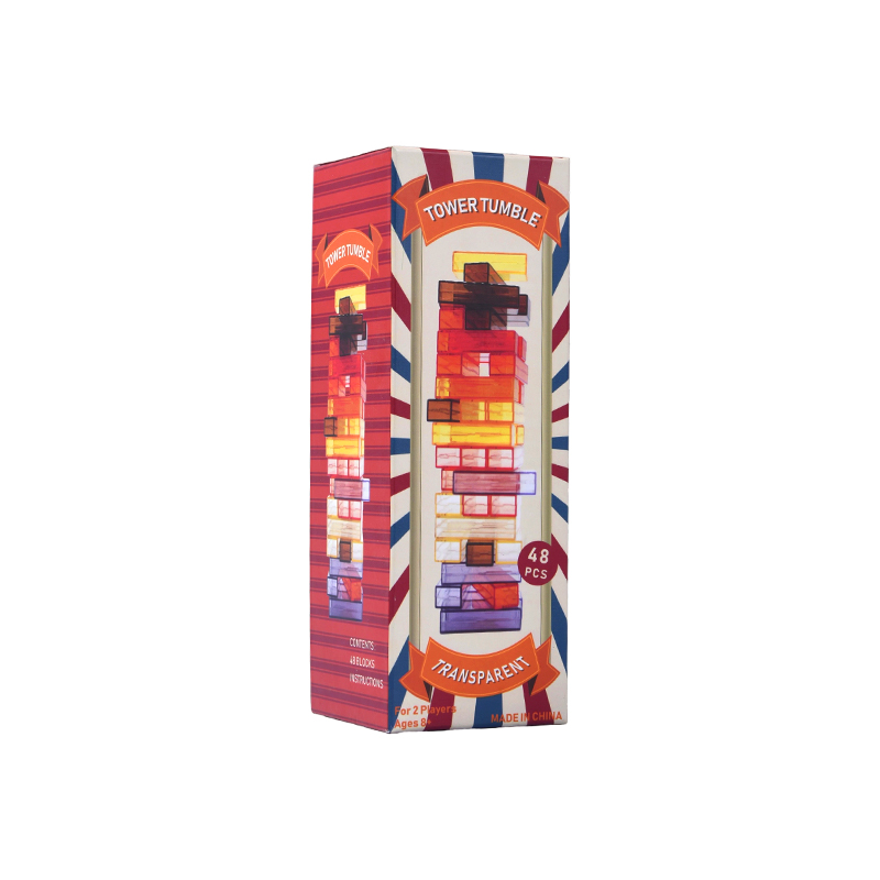 48-delad färgstapling utmaning Transparent Tower Tumble Game