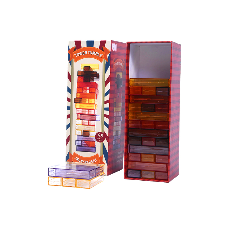 48-delad färgstapling utmaning Transparent Tower Tumble Game