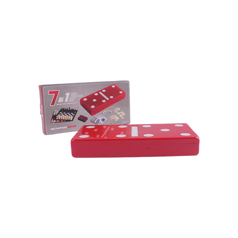 Red Polka-Dot Edition - klassiska domino och cribbage Combo Set