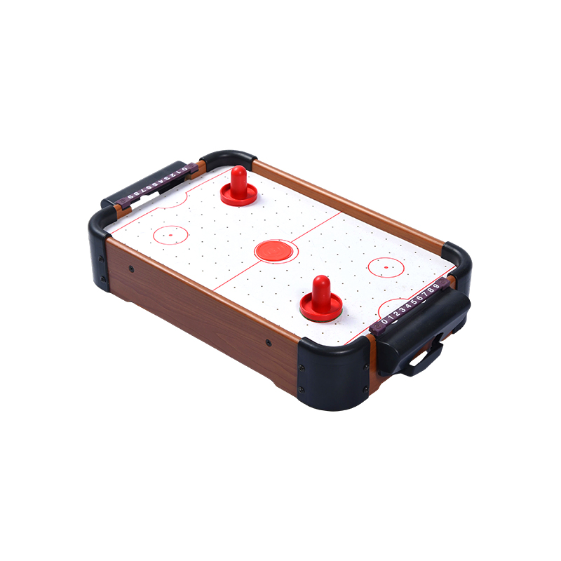 Mini Desktop-spel med röda puckar och poängspårare Kompakt lufthockeybord i trä