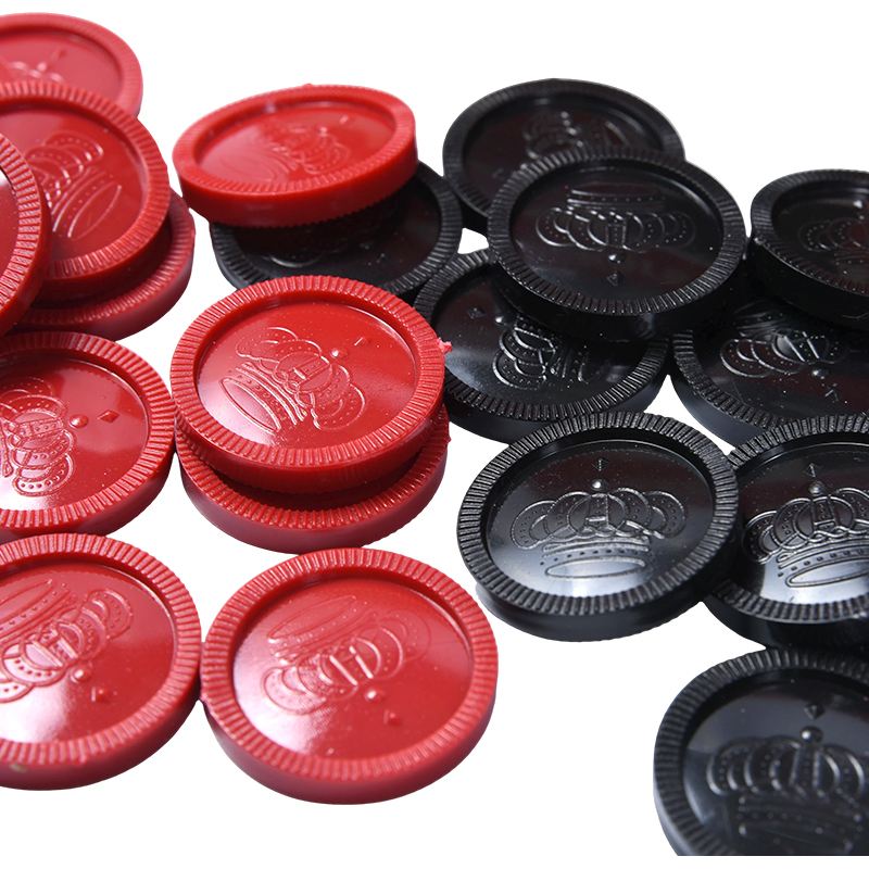 Interlocking Design Klassisk Plast Checkers Set